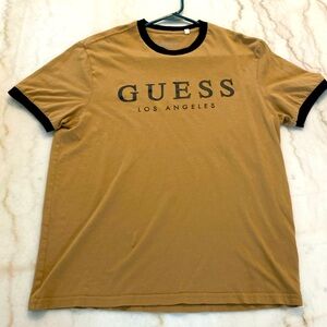 Men’s Guess Athletic Fit Beige T-Shirt Size Large